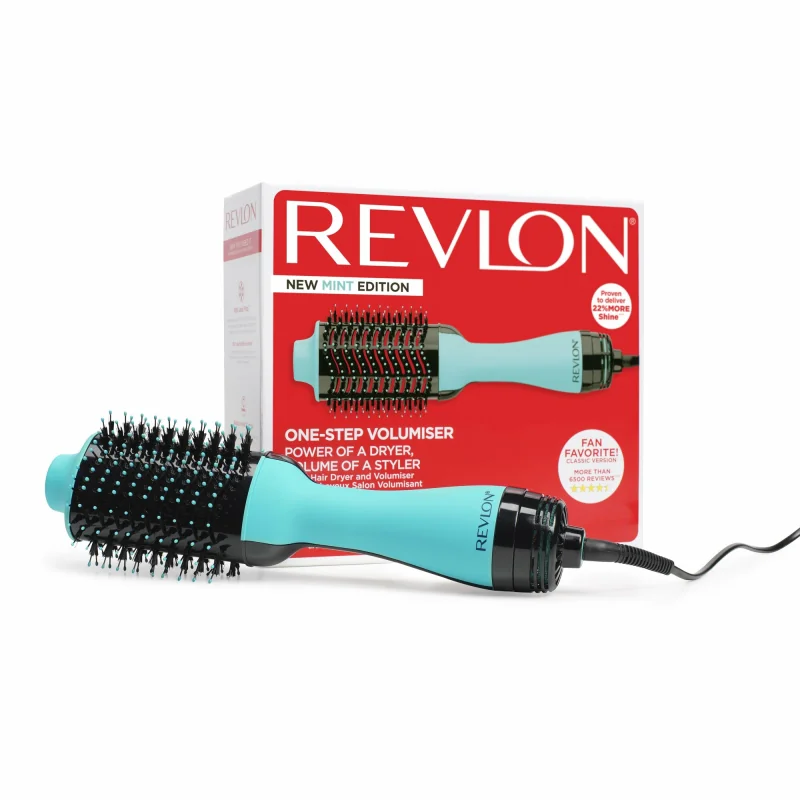 REVLON PRO COLLECTION  RVDR5222 MUKE Okrúhla kefa s funkciou sušenia a kulmou, mätová TOW017426