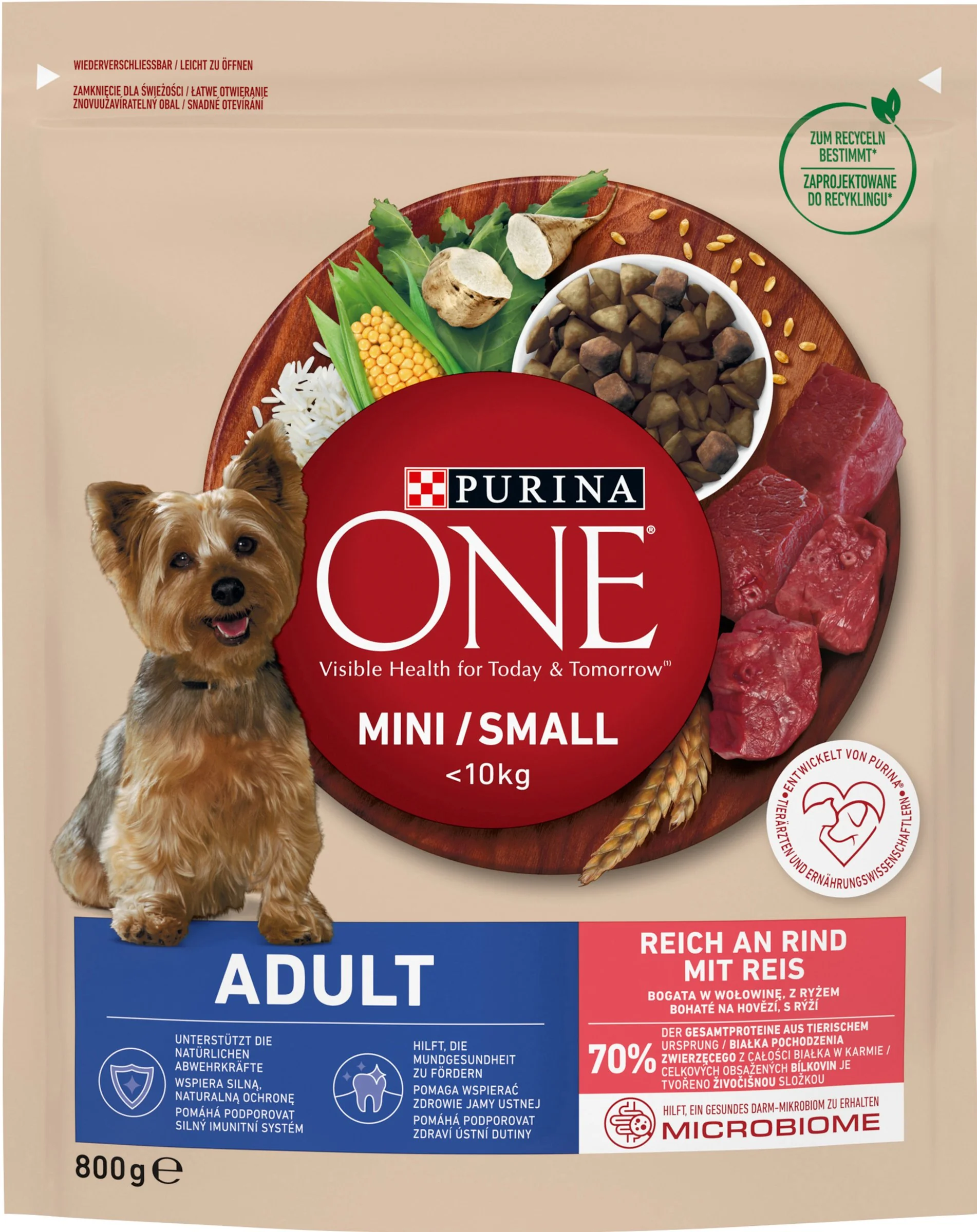 ONE MINI Adult Dog 800g s hovädzím