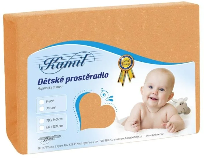 Detské prestieradlo FROTÉ 70x140 007 lososová K2