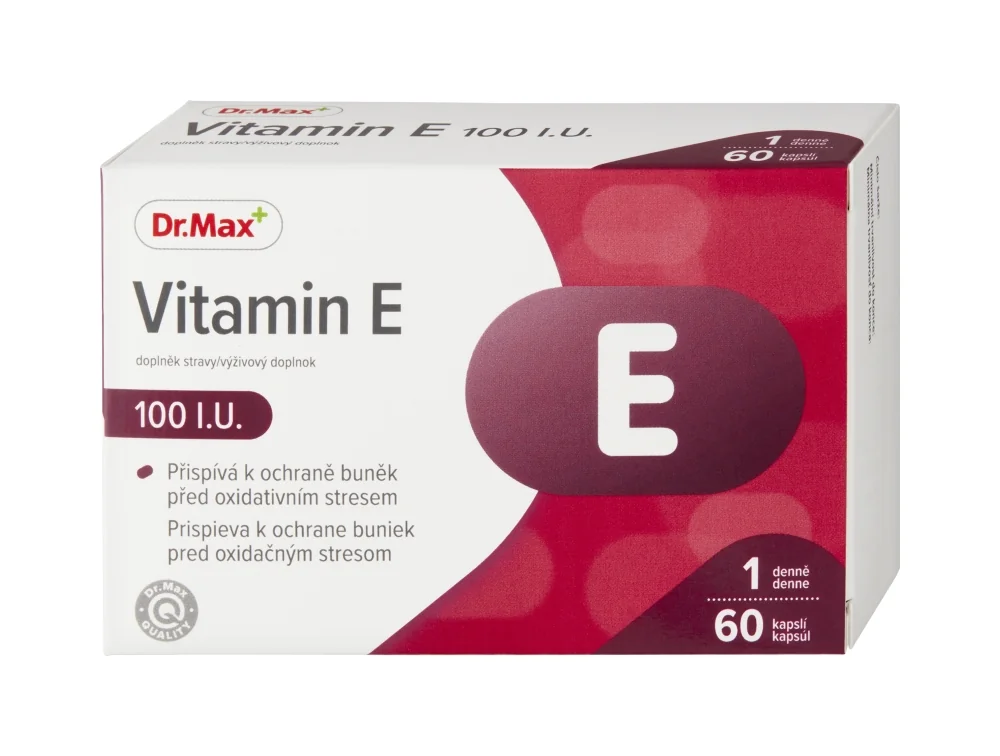 Dr. Max Vitamin E 100 I.U. 1×60 cps, výživový doplnok