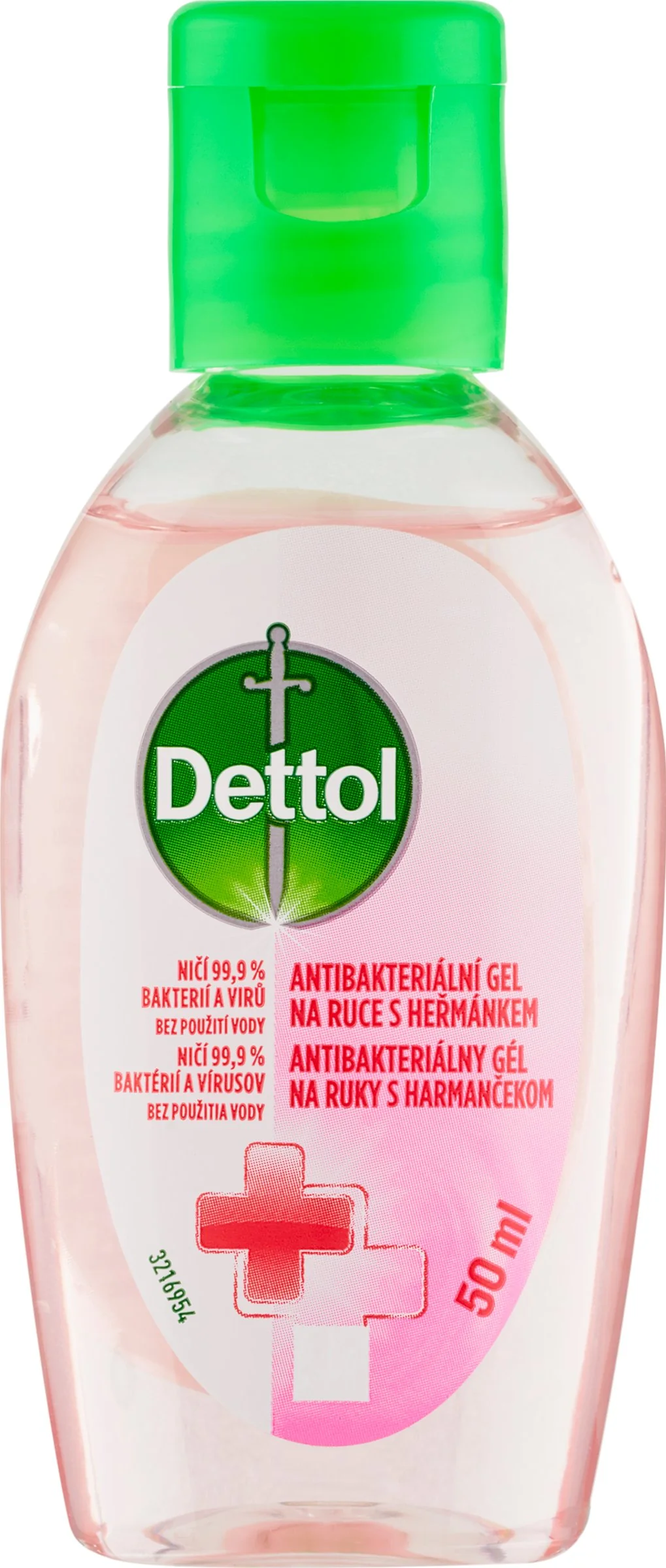 Dettol antibakteriálny gél na ruky s rumančekom 1×50 ml, ničí 99,9% baktérií a vírusov