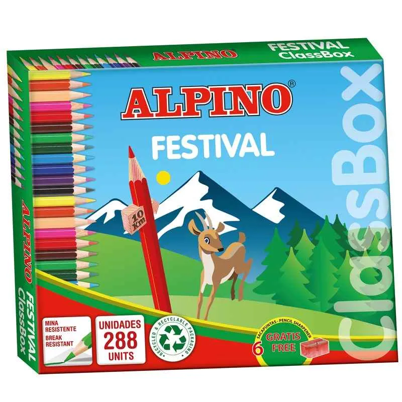 ALPINO Balenie farebných ceruziek Alpino Festival 288ks 1×1 set, farebné ceruzky