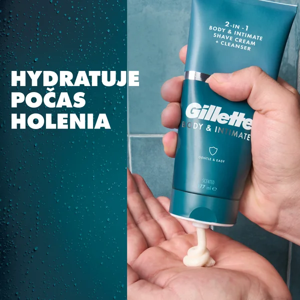 Gillette Intimate prípravok na holenie slabín a umývacia emulzia 1×150 ml, umývacia emulzia na holenie