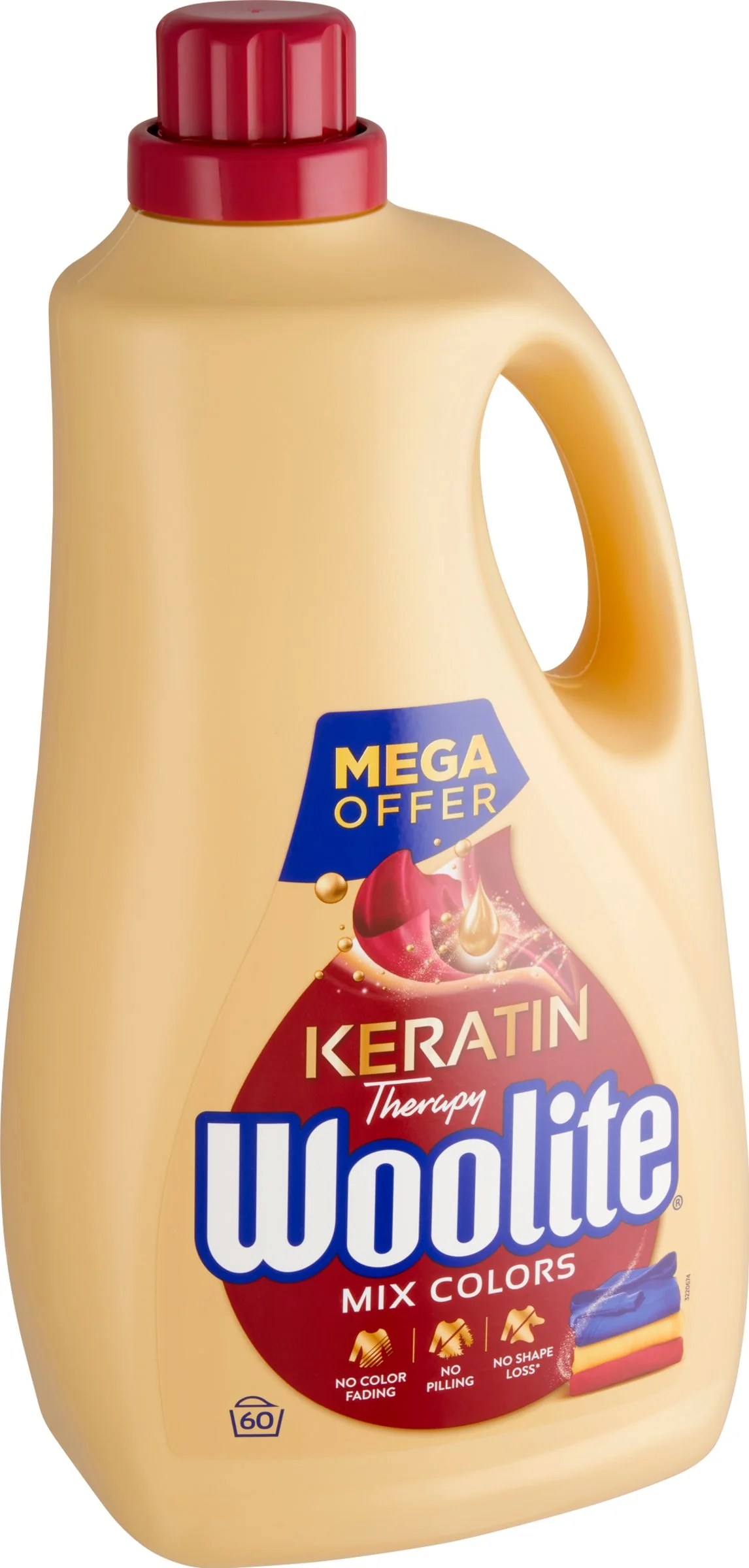 Woolite na farebnú bielizeň s keratínom 1×3600 ml, prací gél