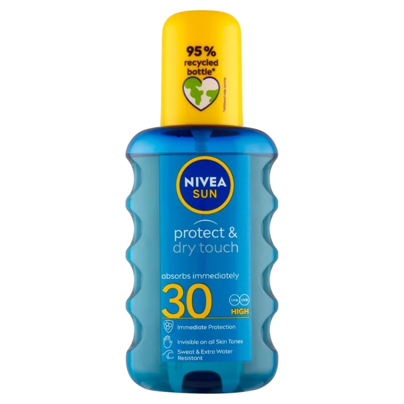 NIVEA Sun Protect & Dry Touch neviditeľný sprej na opaľovanie OF 30, 200 ml 85803