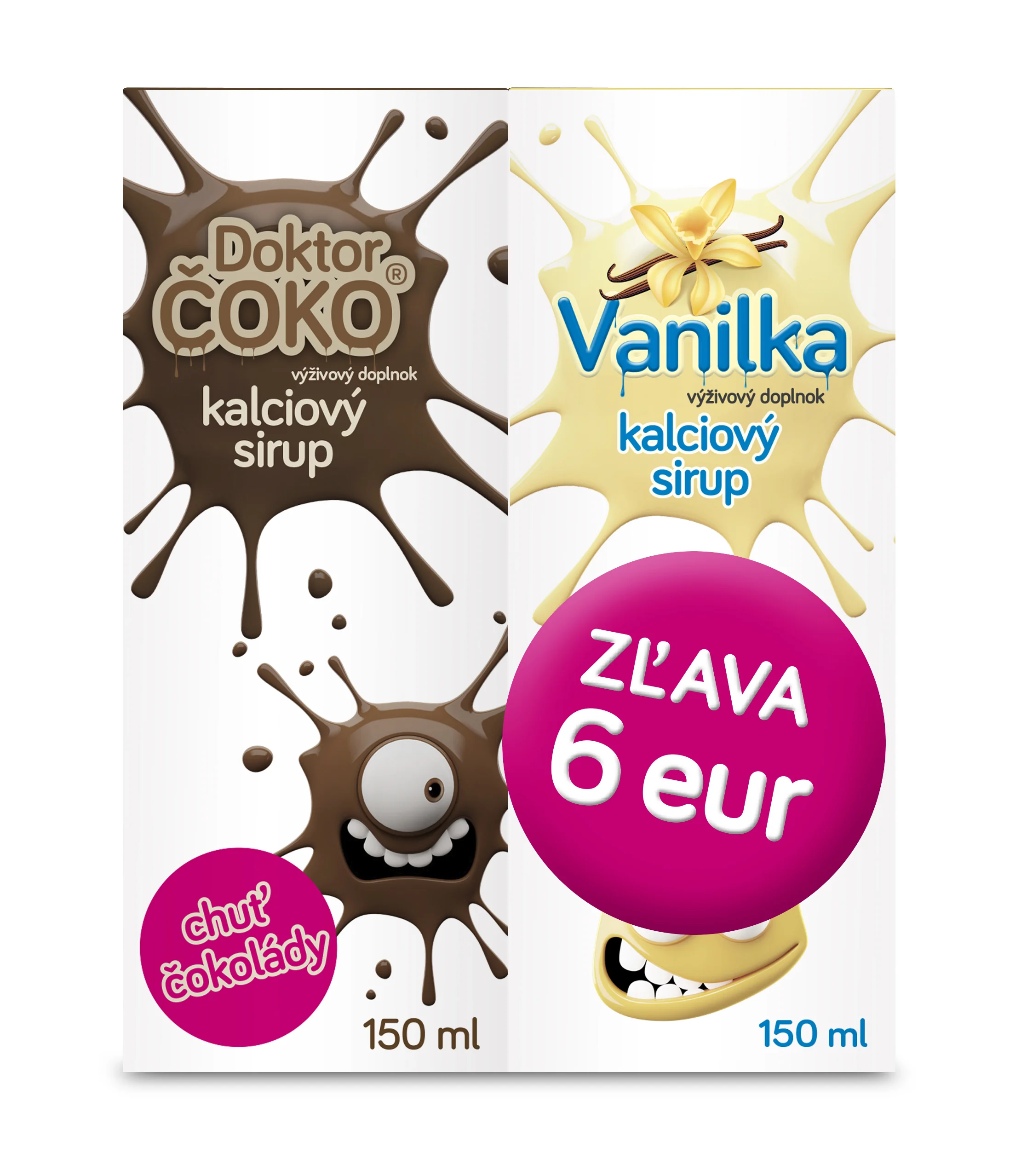 Kalciový sirup Promo Doktor Čoko + Vanilka - VULM