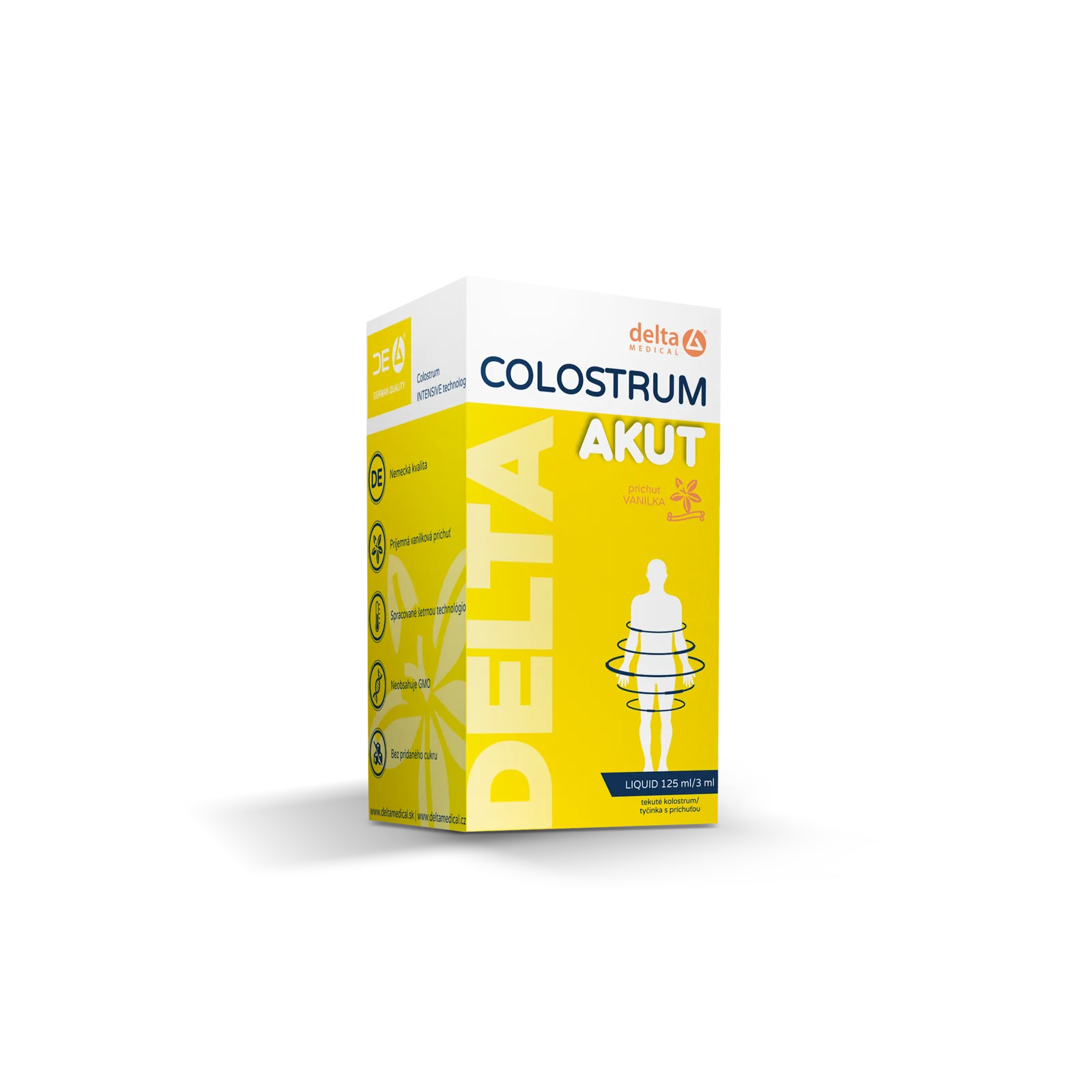 DELTA COLOSTRUM AKUT Vanilka s rýchlym účinkom 1×125 ml, kolostrum