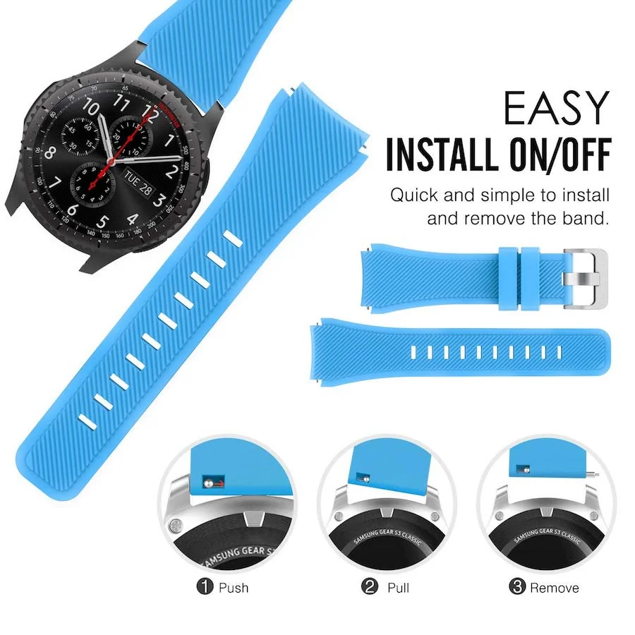 BStrap Silicone Sport remienok na Samsung Galaxy Watch 3 45mm teal