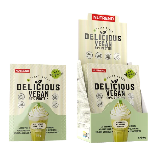 Nutrend DELICIOUS VEGAN PROTEIN, pistácia + marcipán