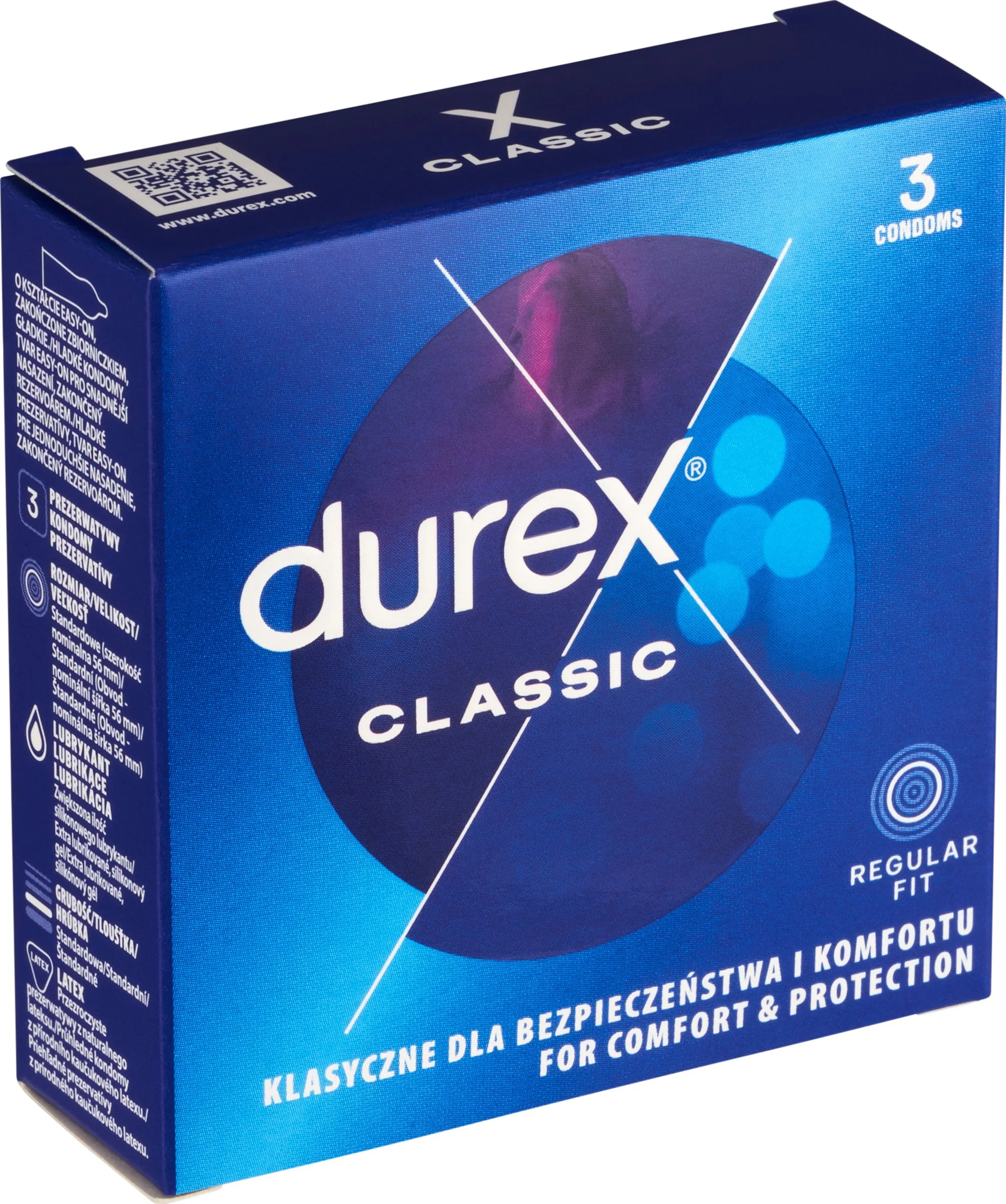 DUREX Classic 1×3 ks, kondómy