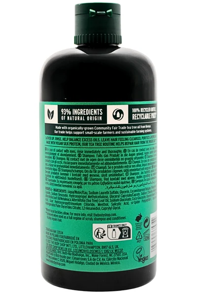 The Body Shop Šampón na mastné vlasy Tea Tree 1×400 ml, šampón