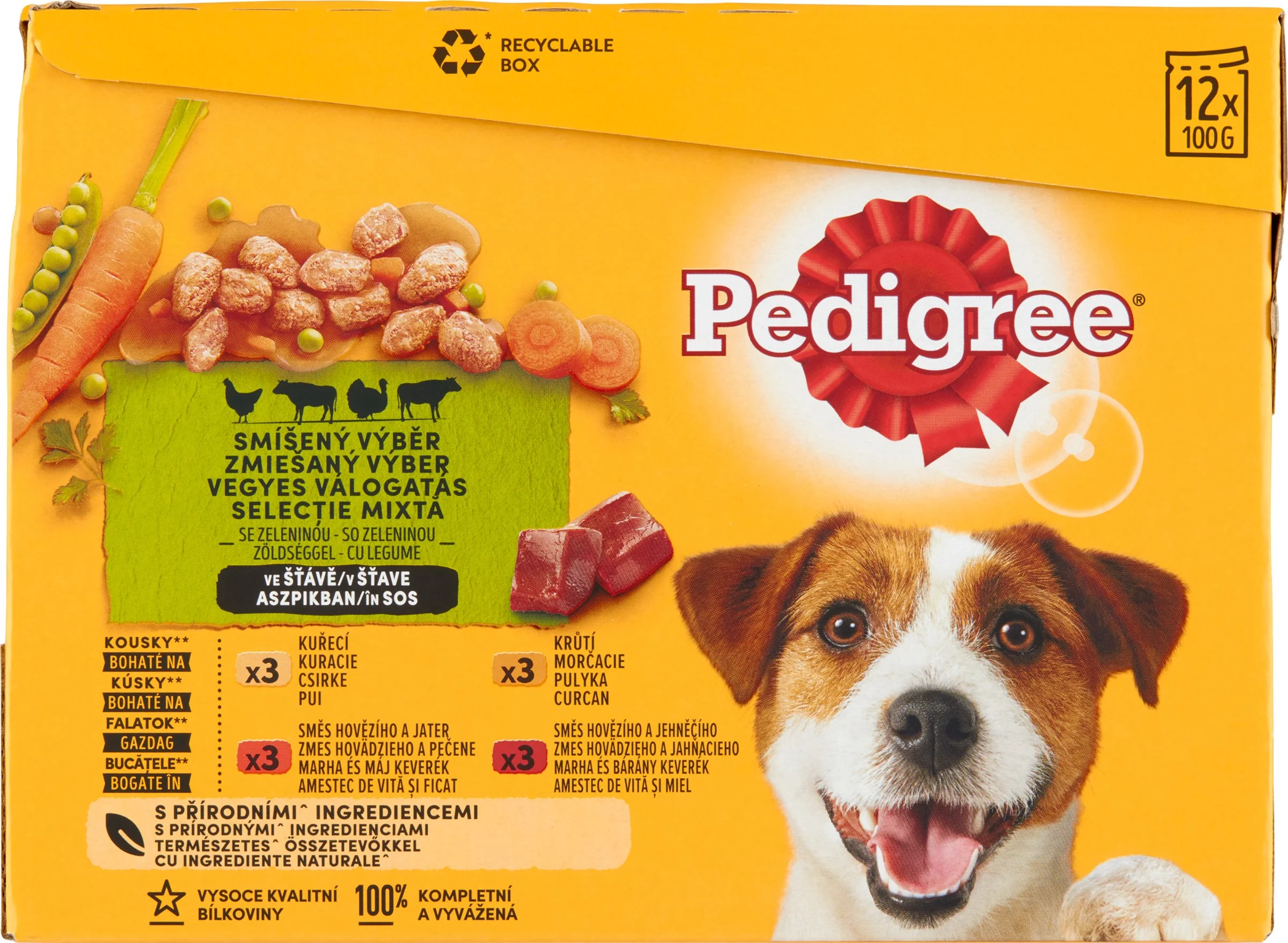 PEDIGREE Kapsička mixovaný výber v šťave 12pack 12×100 g, kapsička pre psy