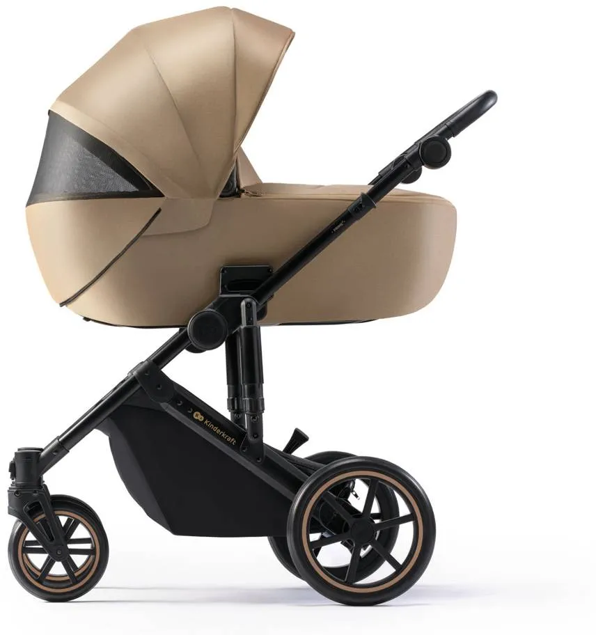 KINDERKRAFT SELECT Kočík kombinovaný 3v1 Prime 2 Sandrose Beige, Premium 1×1 ks, kočík