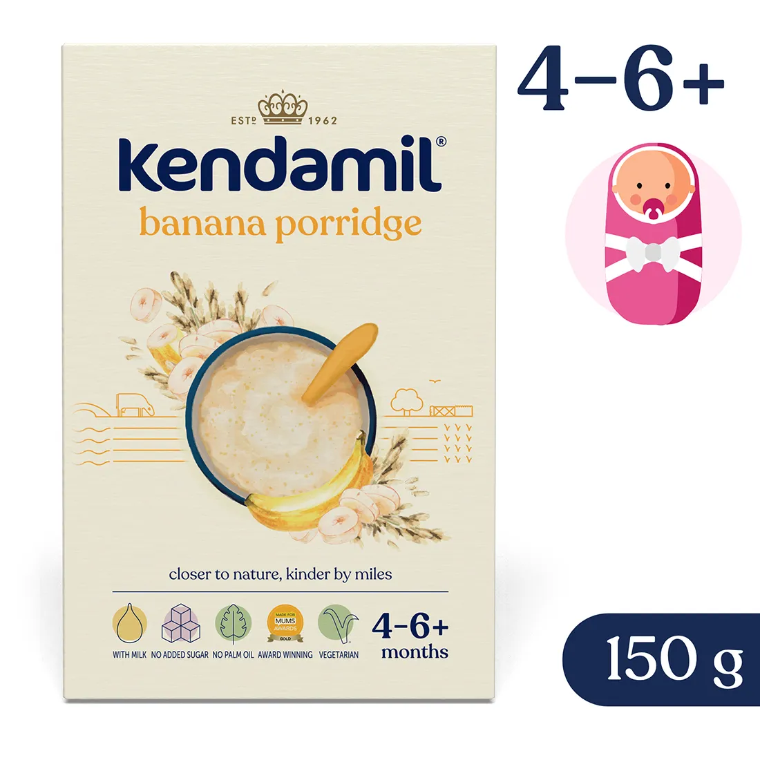 Kendamil Mliečna kaša s banánom 1×150 g, mliečna kaša