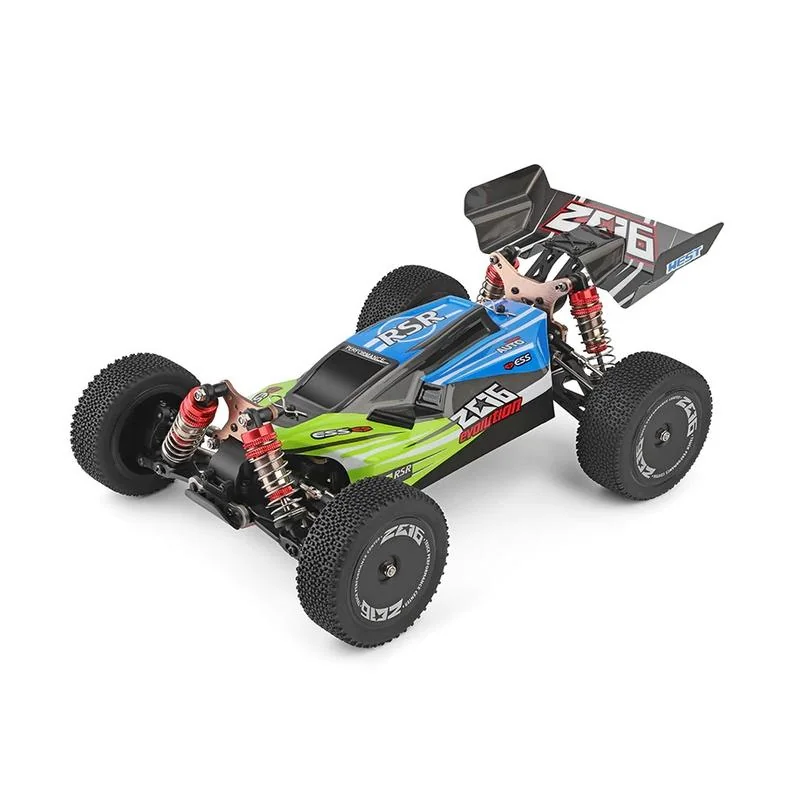 RC auto na diaľkové ovládanie WLtoys 144001 4x4 1:14 zelené - vhodné pre deti a dospelých, rýchle a obratné, ideálne pre vonkajšie aj vnútorné jazdy