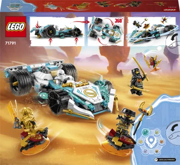 LEGO® NINJAGO® 71791 Zaneovo dračie Spinjitzu závodné auto 1×1 ks, lego stavebnica