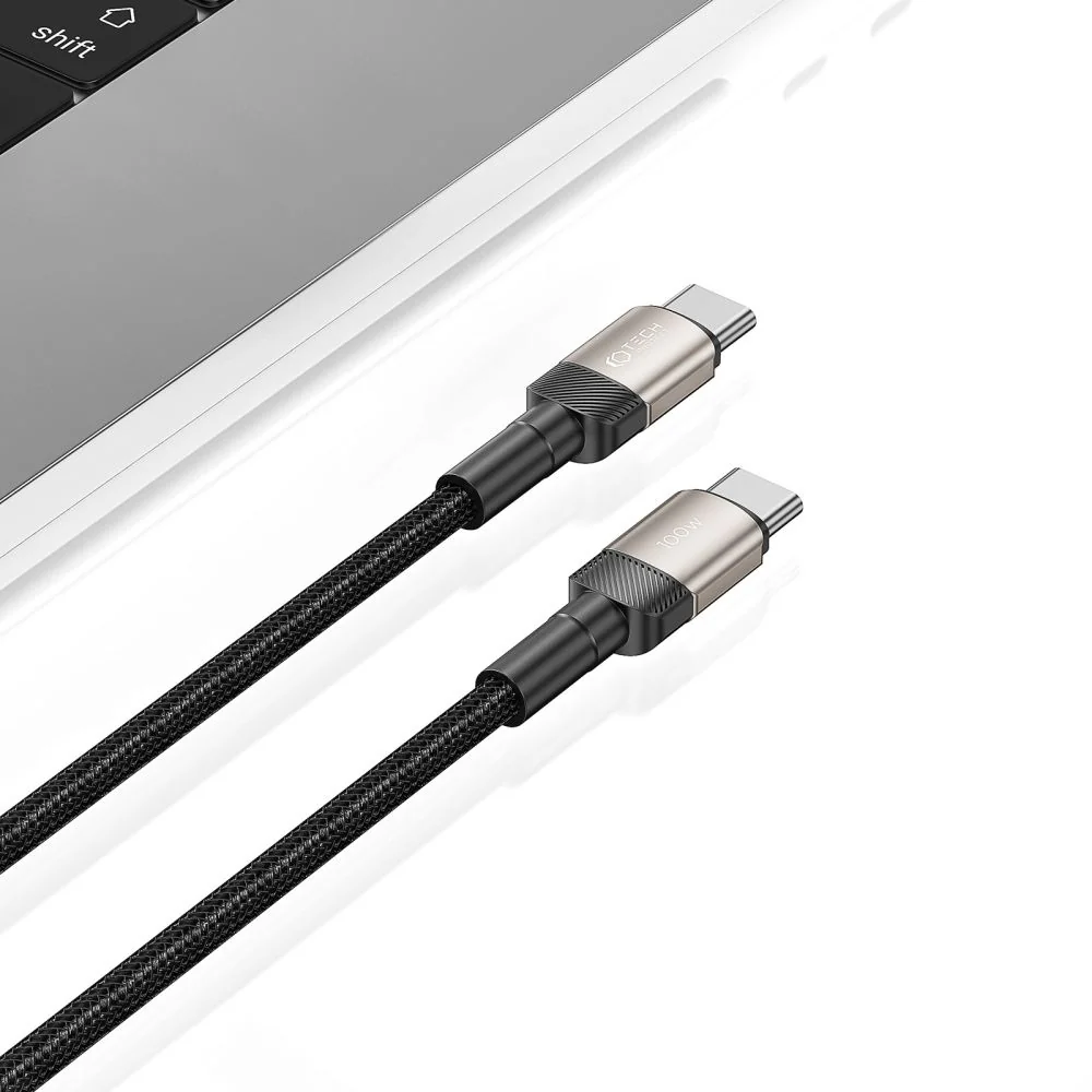 Tech-Protect Ultraboost Evo kábel USB-C / USB-C PD 100W 5A 2m, titaniu m