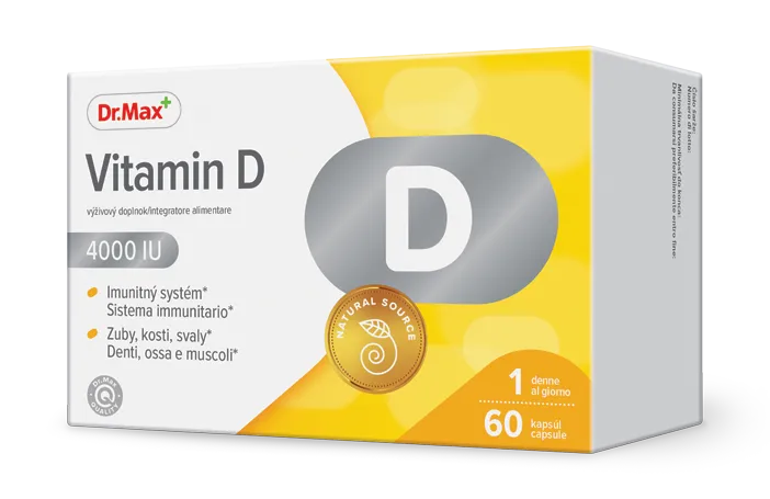 Dr. Max VITAMIN D 4000 IU 1×60 cps, výživový doplnok s obsahom vitamínu D