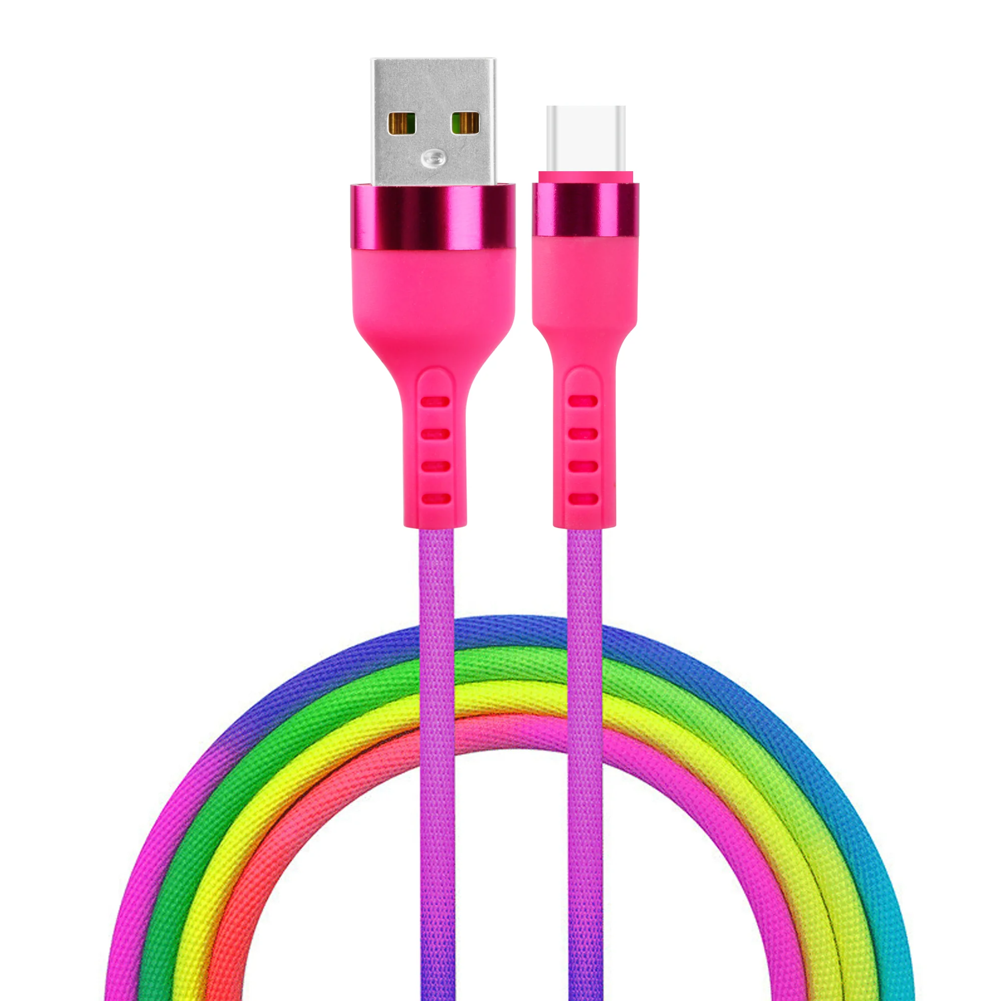 SETTY kábel USB - USB-C 1,2 m 2,1A KNA-C-1.22.113 rainbow - dúhová (GSM171576) 