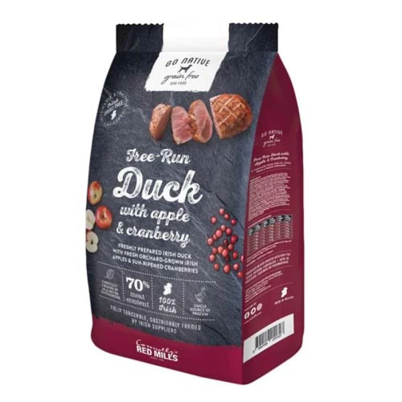 GO NATIVE Duck with Apple and Cranberry 4kg obsahuje až 70% kačacieho mäsa 