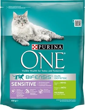 Purina ONE 800g Sensitive s morčacím a ryžou