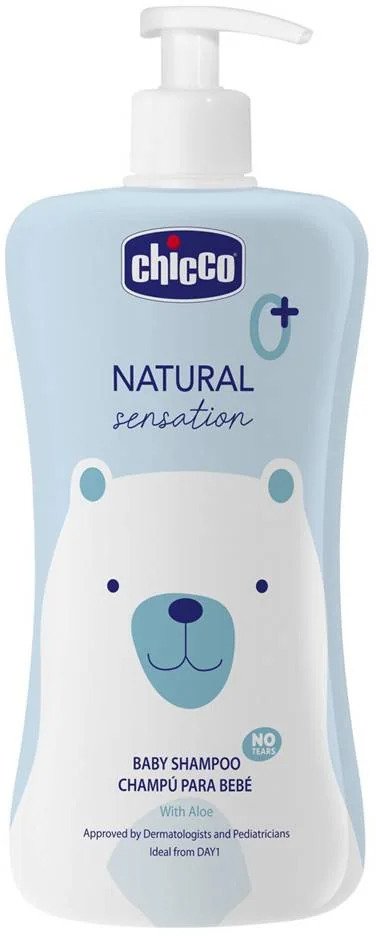 CHICCO Šampón Natural Sensation s aloe 500ml, 0m+ 1×500 ml, detský šampón na vlasy