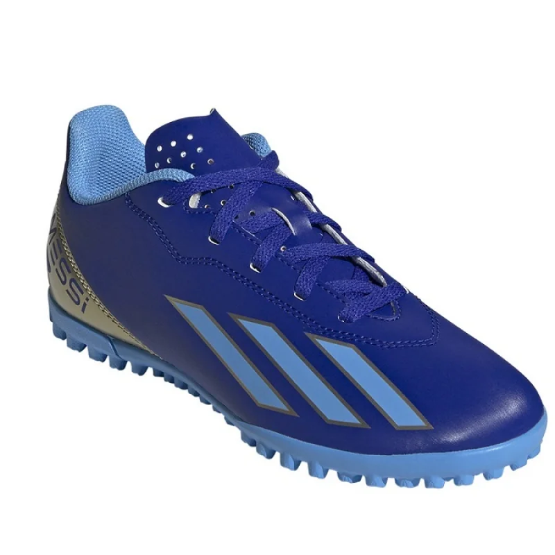 Adidas X CRAZYFAST Club Messi JR TF Detské futbalové kopačky/turfy, modré, veľ. 38 