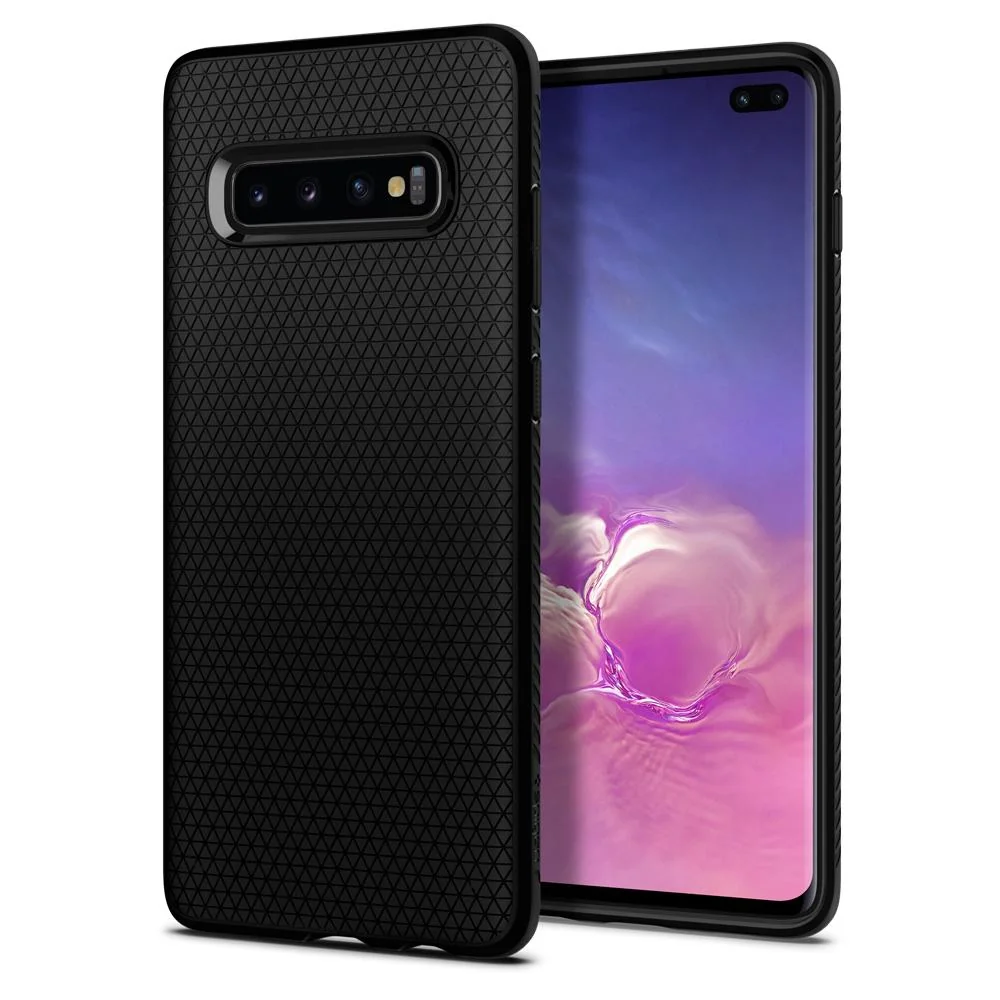 Spigen Liquid Air gumené púzdro pre Samsung Galaxy S10 Plus, matné čierne