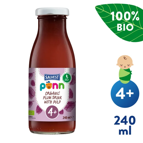 SALVEST Põnn BIO Slivková šťava s dužinou 1×240 ml, ovocný nápoj