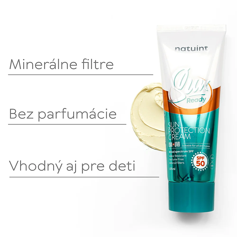 Natuint cosmetics - Ochranný telový krém proti slnečnému žiareniu - SPF 50 Sun Ready - Sun Protection Cream High Protection SPF 50