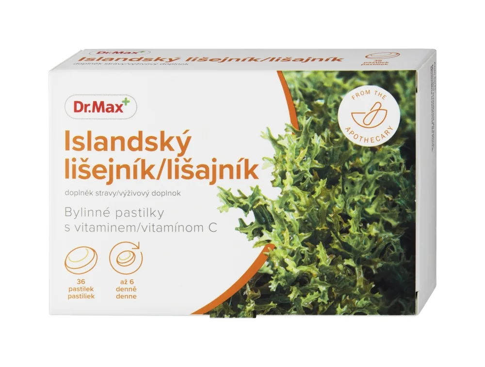 Dr. Max Islandský lišajník, bylinné pastilky 1×36 ks, pastilky