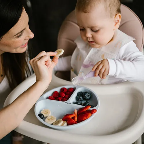 BABYONO Lyžičky silikónové - chlapec 2ks, 6m+ 1×2 ks, silikónové lyžice