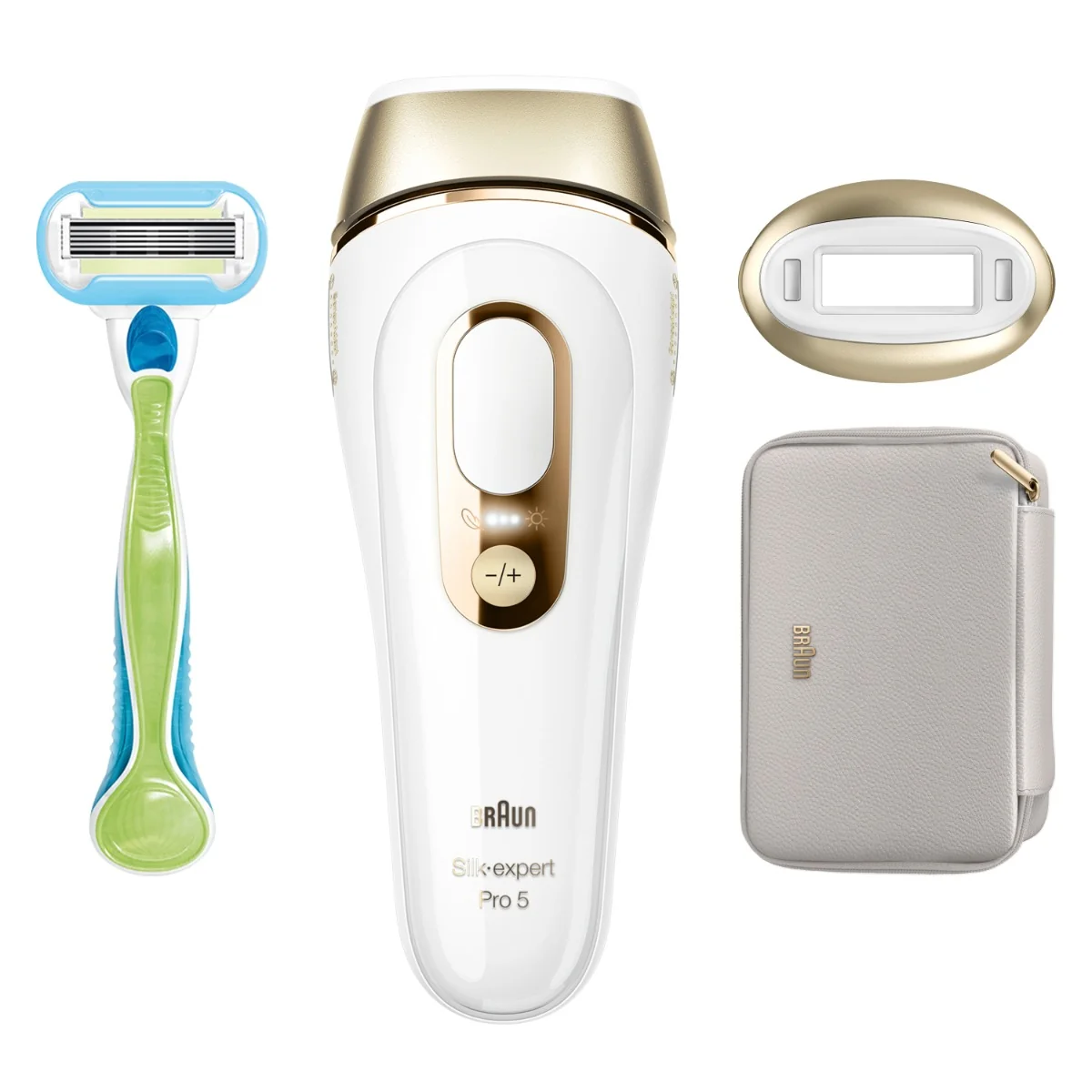 Braun IPL Silk·expert Pro 5, Odstraňovanie Chĺpkov v Pohodlí Domova, S Puzdro, 1 Hlavica, PL5052 1×1 ks, epilátor