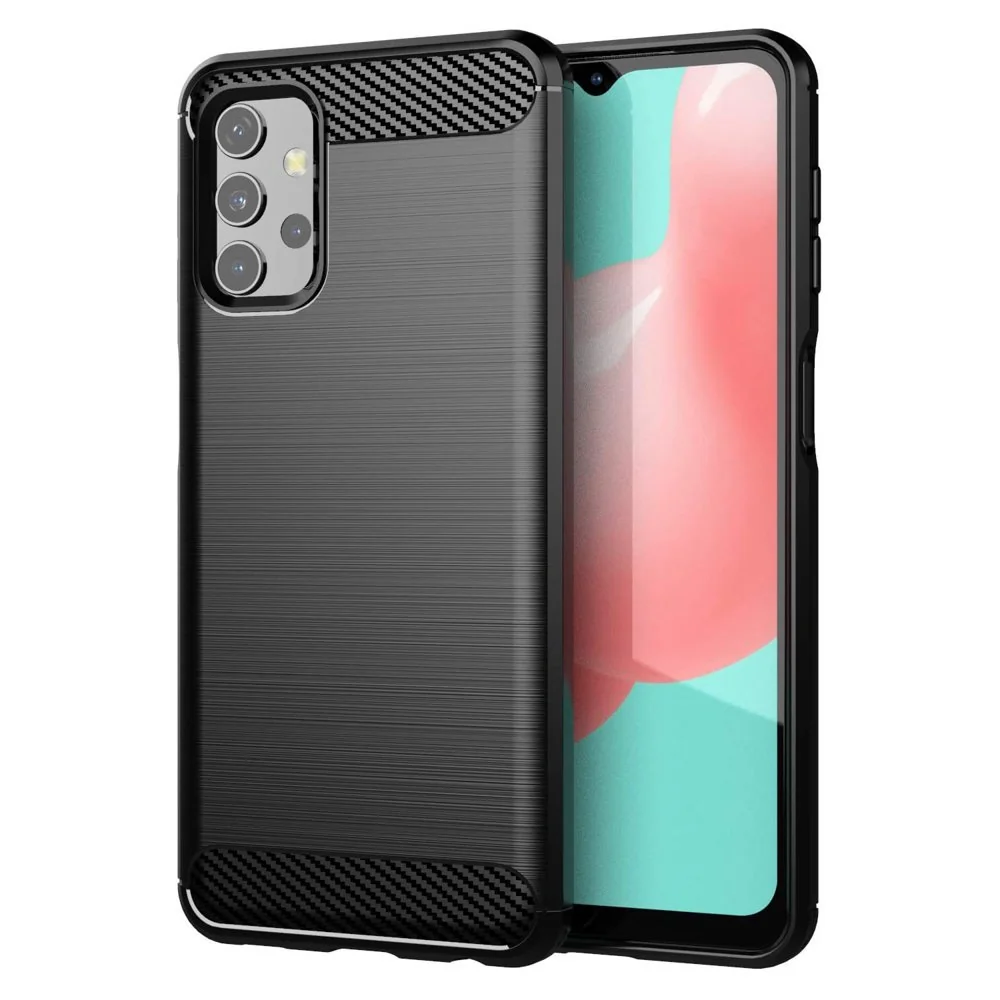 MG Carbon Case Flexible silikónový kryt na Samsung Galaxy A32 5G, čierny ny