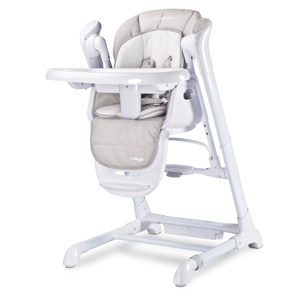 Detská jedálenská stolička 2v1 Caretero Indigo light grey , 