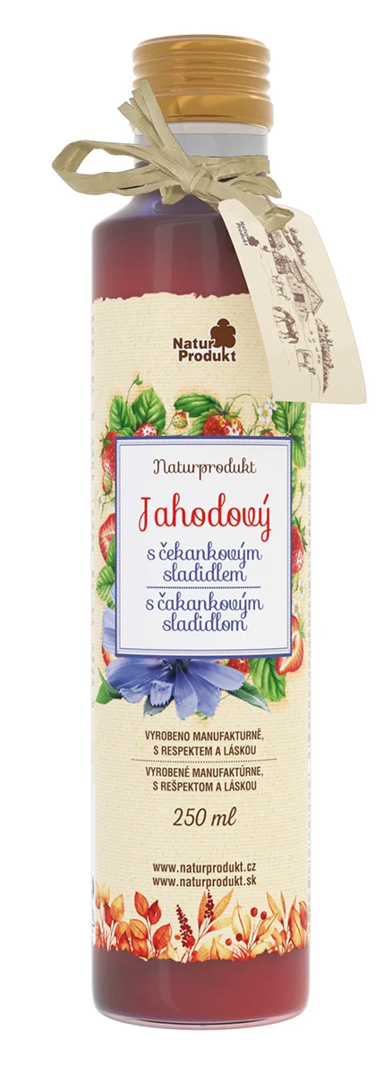 Naturprodukt sirup Jahodový s čakankovým sirupom