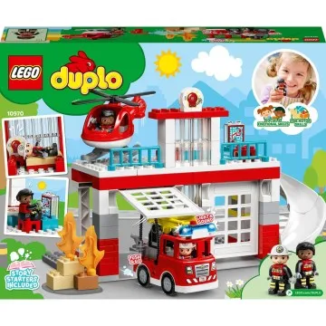 LEGO® DUPLO® 10970 Hasičská stanica a helikoptéra 1×1 ks, lego stavebnica