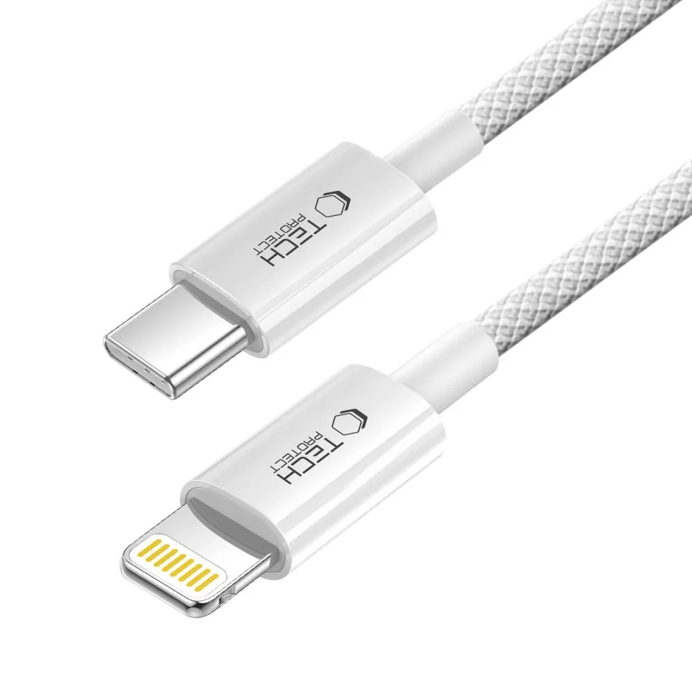 Tech-Protect Ultraboost Lite kábel USB-C / Lightning PD 27W / 3A 2m, s ivý