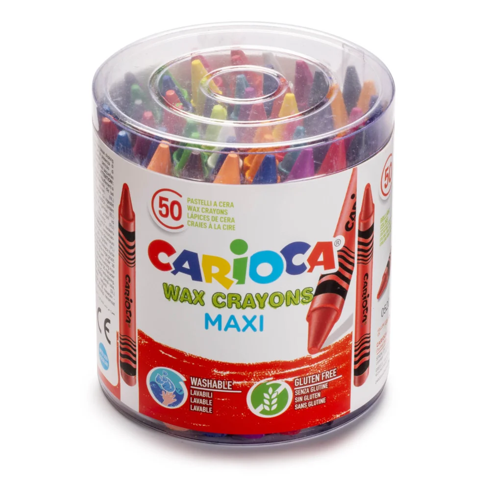 Carioca Voskovky MAXI WAX CRAYONS 50 ks-CARIOCA 