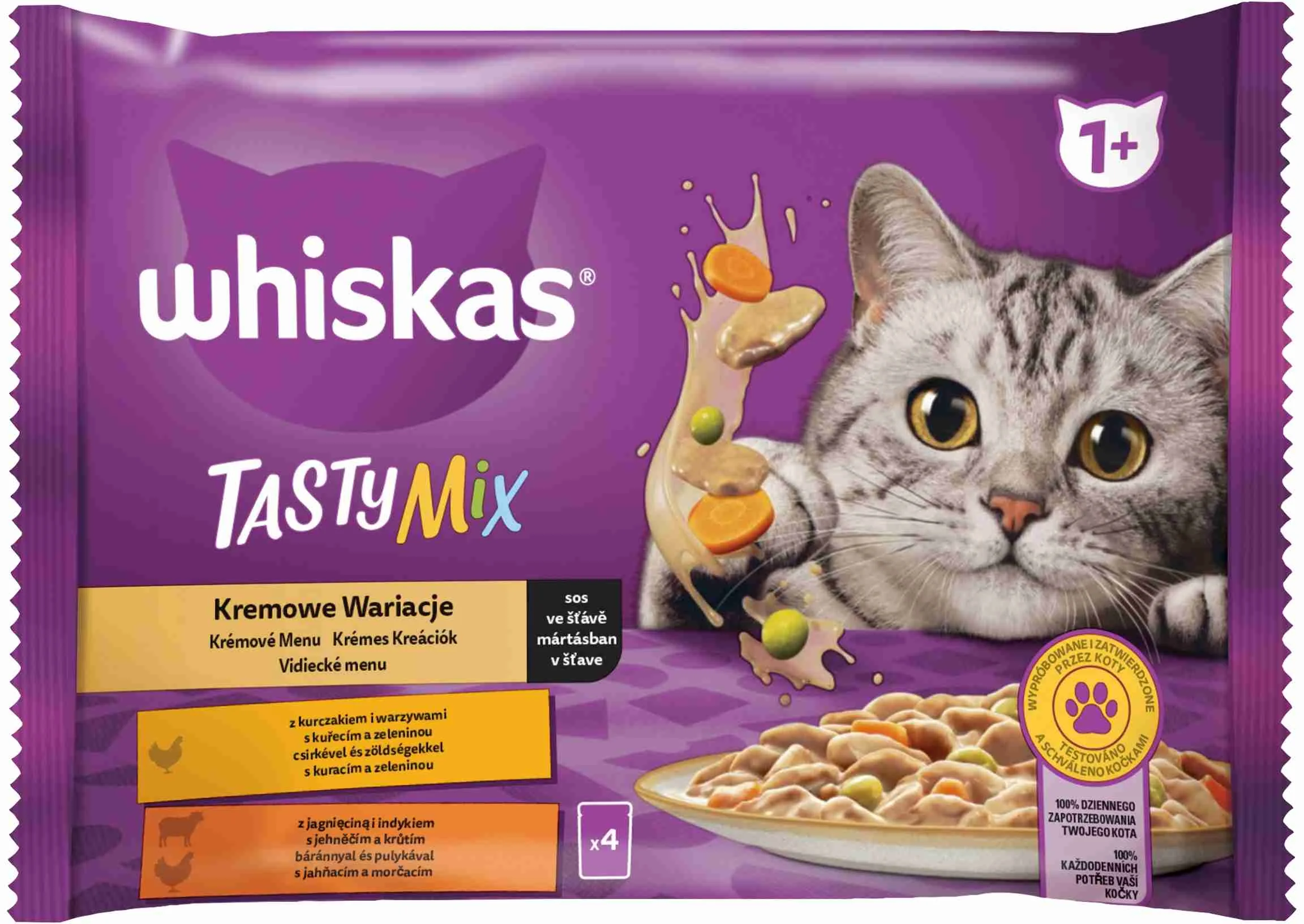 WHISKAS KapsičKa Creamy Creations Tasty mix 4pack