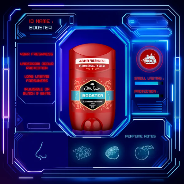 Old Spice Booster Tuhý Dezodorant Pre Mužov, 48 h Sviežosť a Bez hliníka 1×50 ml, tuhý dezodorant