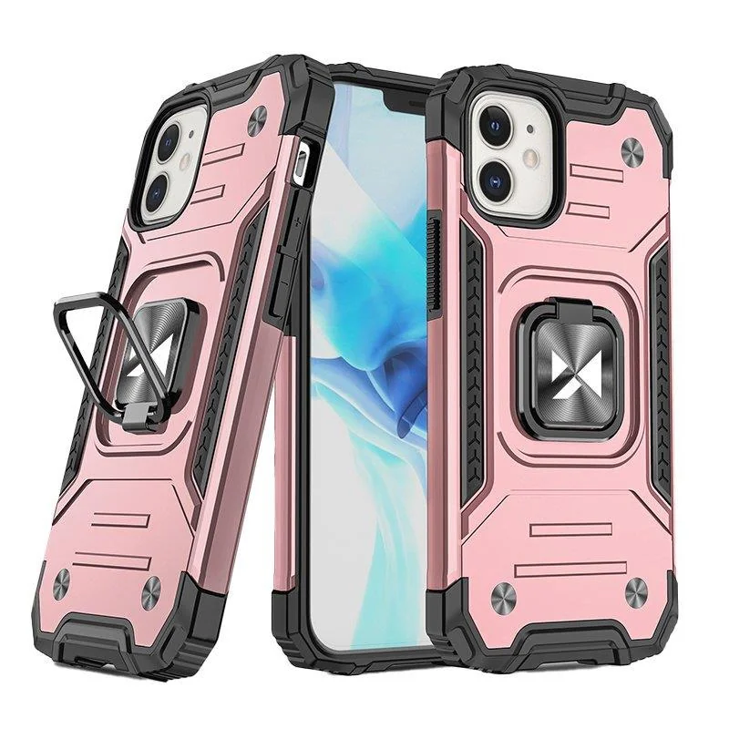 MG Ring Armor plastový kryt na iPhone 14 Plus, ružový 