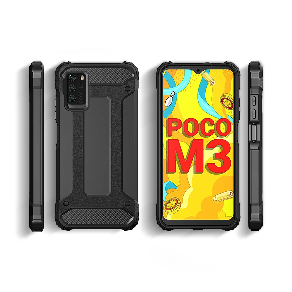 MG Hybrid Armor plastový kryt na Xiaomi Redmi Note 10 5G / Poco M3 Pro strieborný