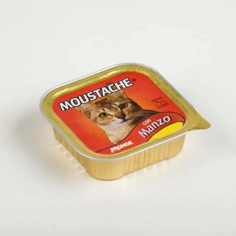 MOUSTACHE Cat Pate hovädzie 100g pre dospelé mačky