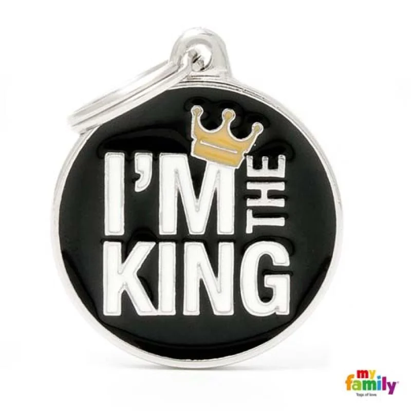 MF I'M THE KING gravírovateľný prívesok 3,93x3,17 cm 