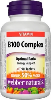 WEBBER NATURALS B-Komplex 100 mg Forte 60 +30 kapsúl