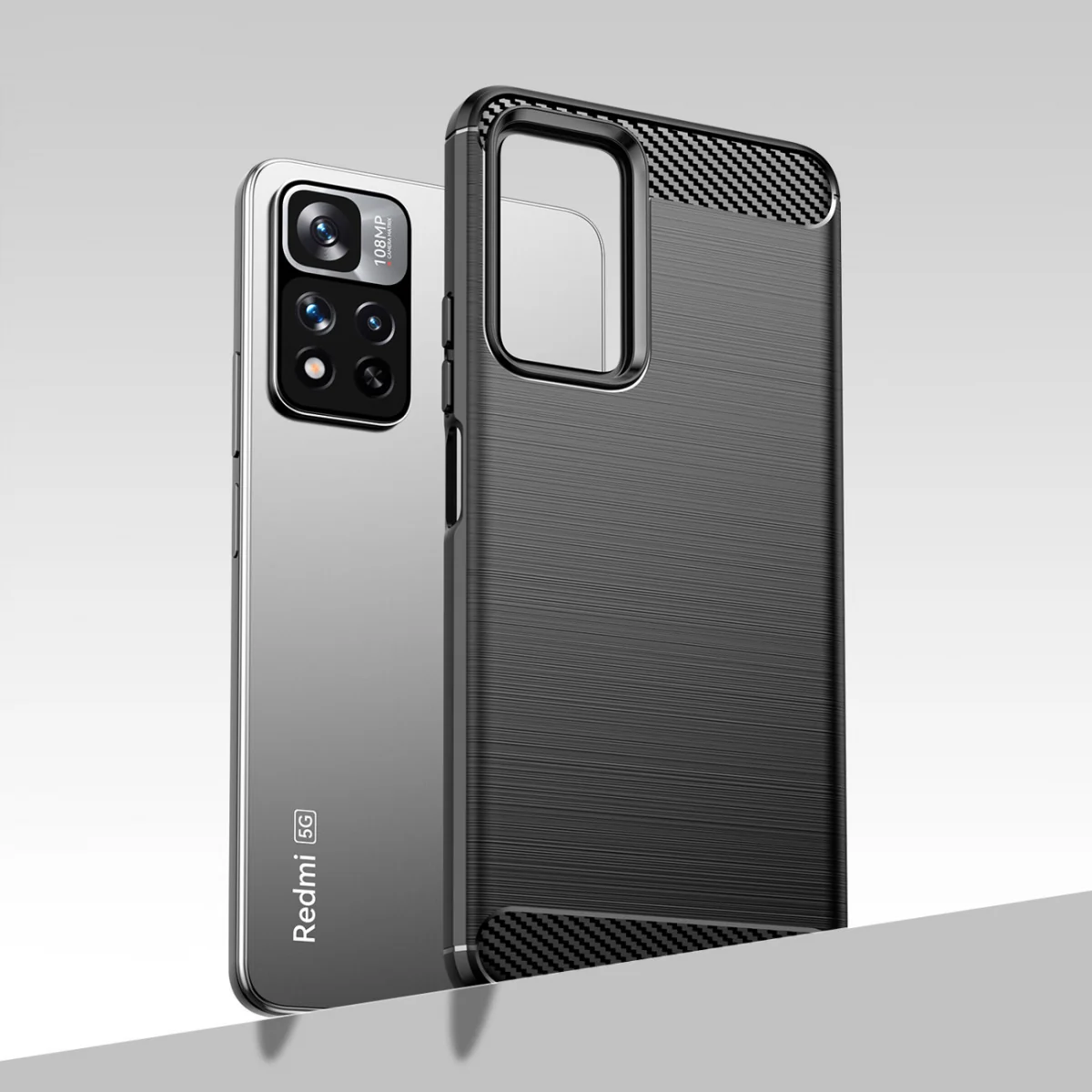 MG Carbon Case Flexible silikónový kryt na Xiaomi Poco X4 NFC čierny