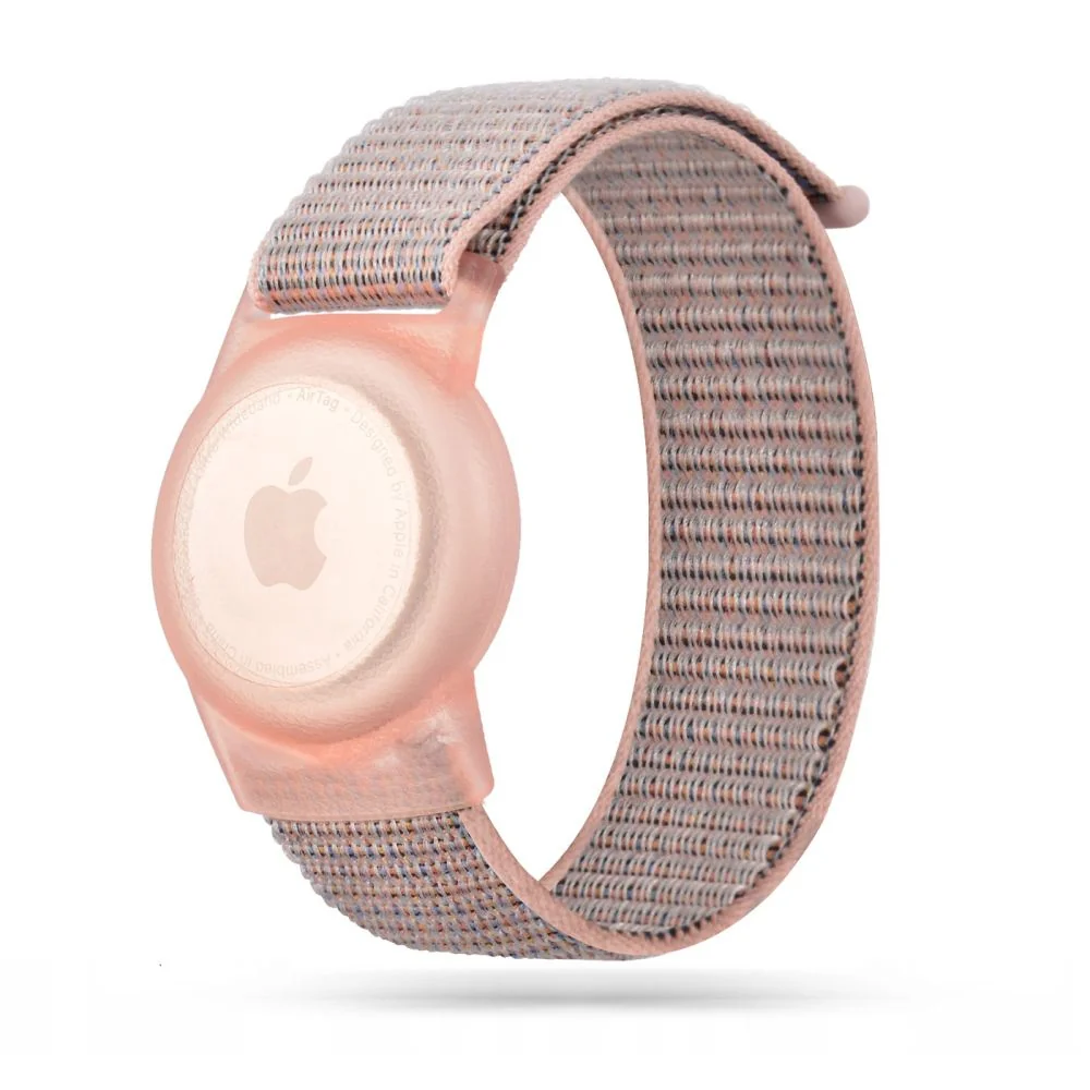 Tech-Protect Nylon remienok na Apple AirTag, Pink 