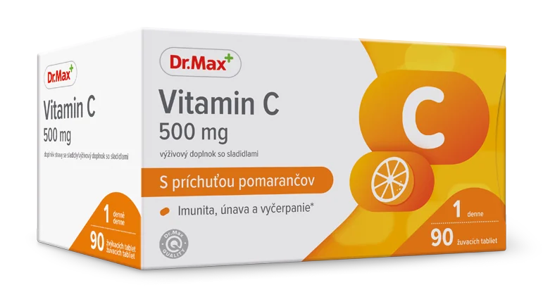 Dr. Max Vitamin C 500 mg 1×90 tbl, žuvacie tablety