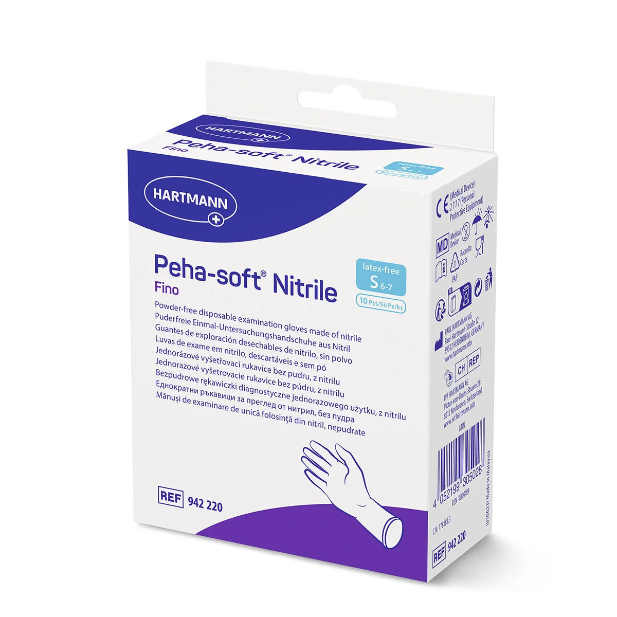 Rukavice Peha-soft Nitrile 10ks S